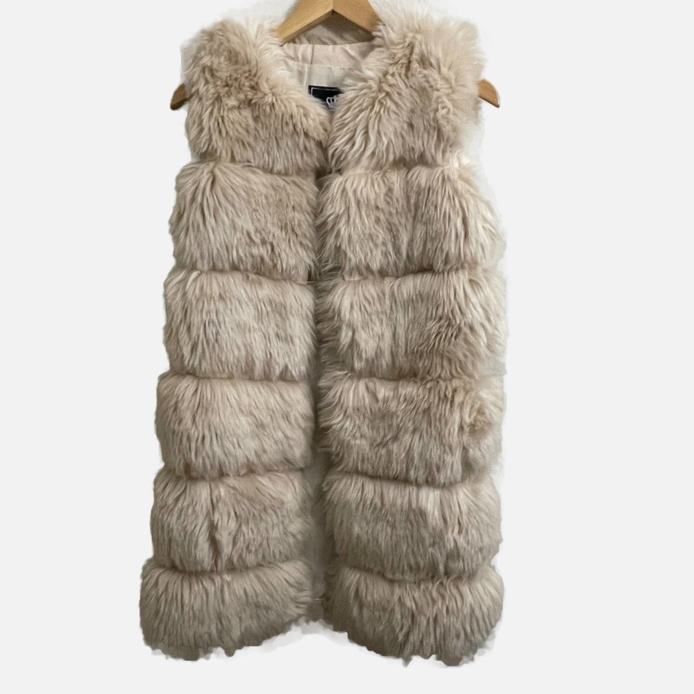 Midi Length Faux Fur Vest